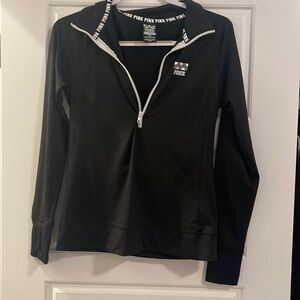 Pink ultimate half zip up sweater